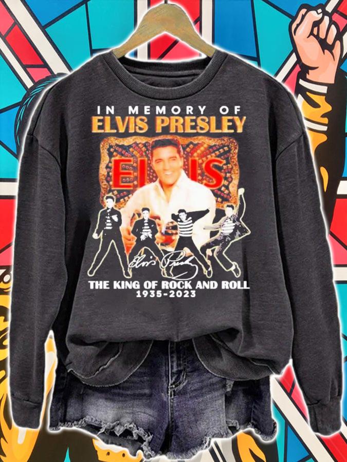 In Memory Of Elvis Presley The King Of Rock And Roll 1935-2023 Signature Shirt t-shirt