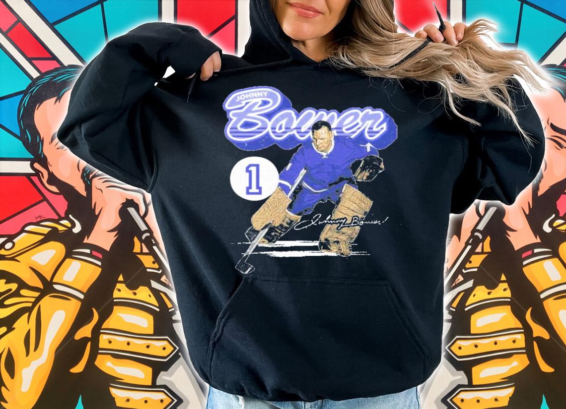 Johnny Bower Toronto Retro Script Hockey Signatures Shirt t-shirt