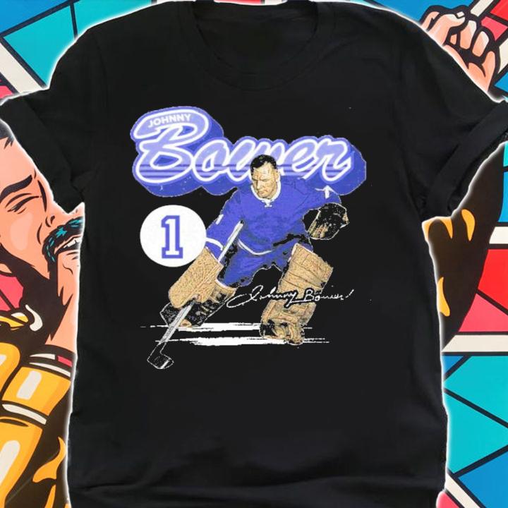 Johnny Bower Toronto Retro Script Hockey Signatures Shirt t-shirt