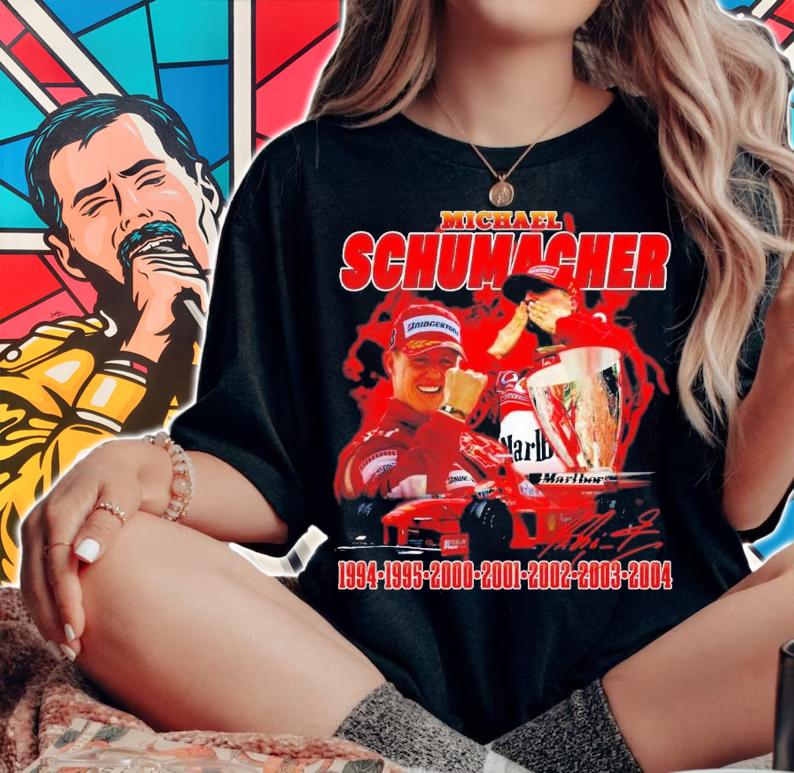 Legend Michael Schumacher 90s Bootleg Formula 1 Racing T-Shirt t-shirt