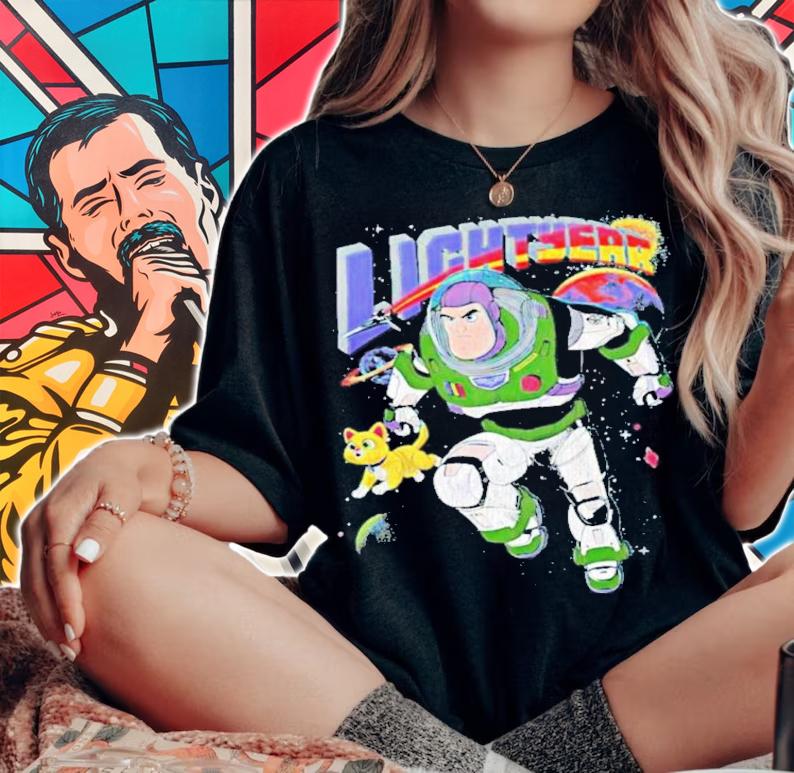 Lightyear Buzz And Sox Retro Space Ranger Shirt t-shirt woman shirt
