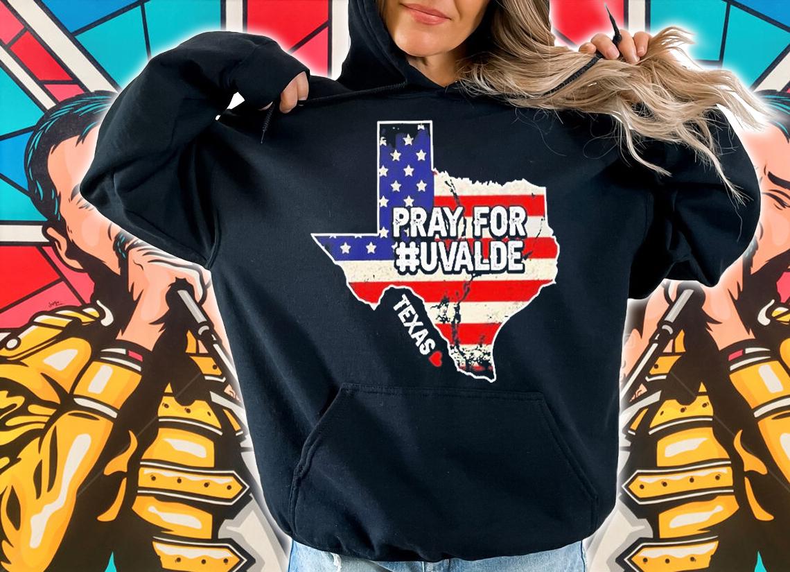 Pray For Uvalde Protect Kids Not Gun Enough Is Enough Gun Shooting T-Shirt t-shirt hoodie