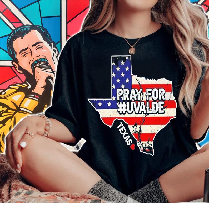 Pray For Uvalde Protect Kids Not Gun Enough Is Enough Gun Shooting T-Shirt t-shirt woman shirt