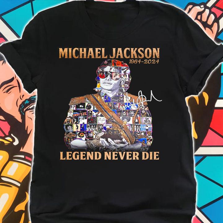 Michael Jackson 1964-2024 Legend Never Die Signature Memories Art t-shirt shirt