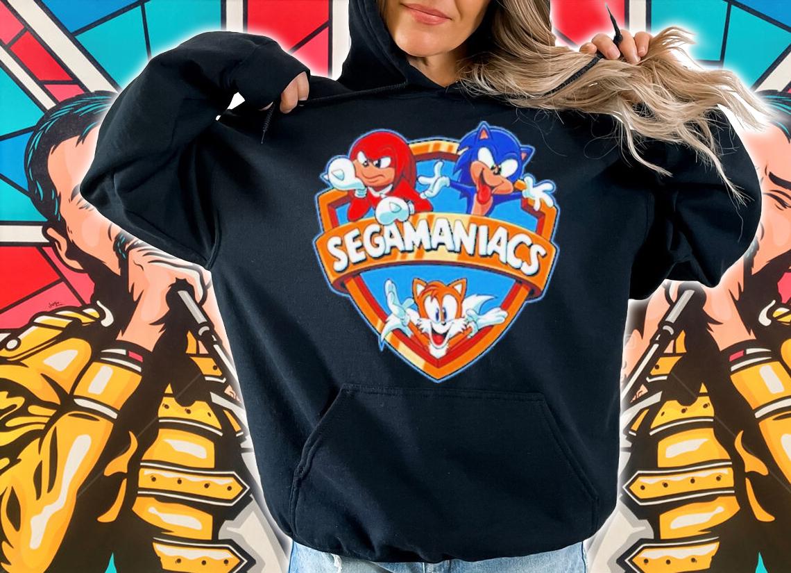 Segamaniacs Sonic The Hedgehog Sega And Animaniacs Parody Shirt t-shirt hoodie