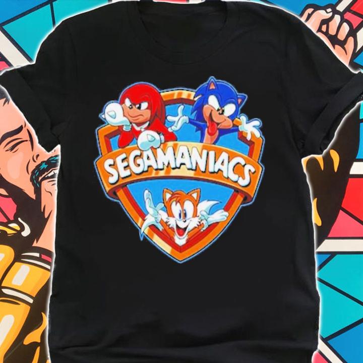 Segamaniacs Sonic The Hedgehog Sega And Animaniacs Parody Shirt t-shirt shirt