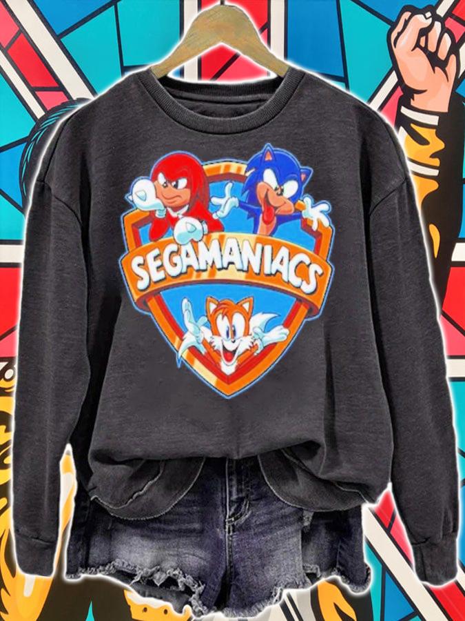 Segamaniacs Sonic The Hedgehog Sega And Animaniacs Parody Shirt t-shirt sweatshirt