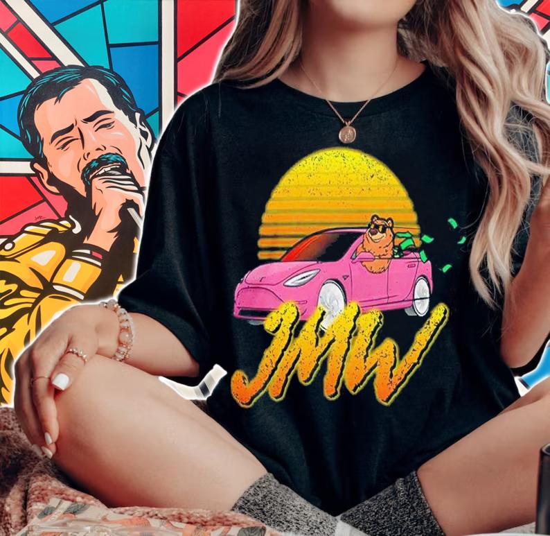 Shop JMW Adult Retro Tesla shirt t-shirt woman shirt