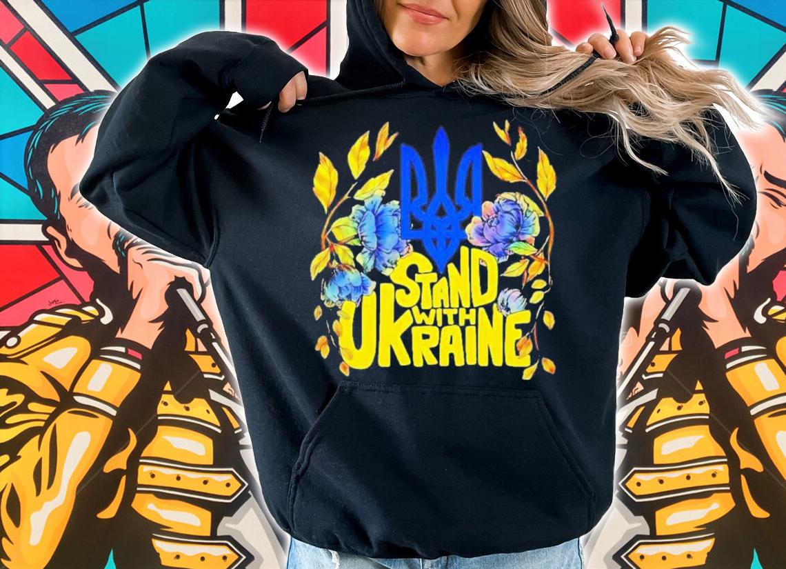 Stand With Ukraine Flowers Shirt t-shirt hoodie
