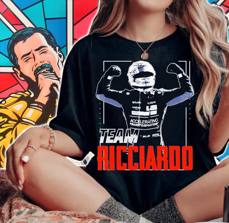 Team Ricciardo Racing Driver Helmet T-Shirt t-shirt woman shirt