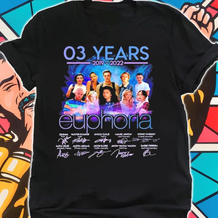 03 years 2019-202 Euphoria signatures shirt t-shirt