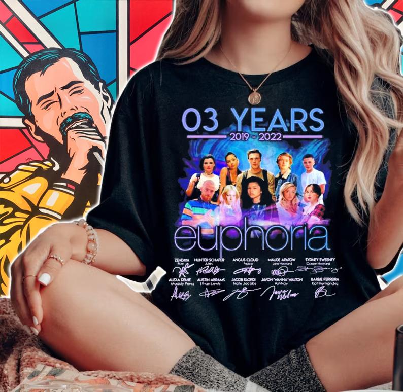03 years 2019-202 Euphoria signatures shirt t-shirt