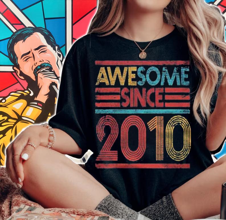 11Th Birthday Gifts Retro Awesome Since 2010 Ver2 Shirt t-shirt woman shirt