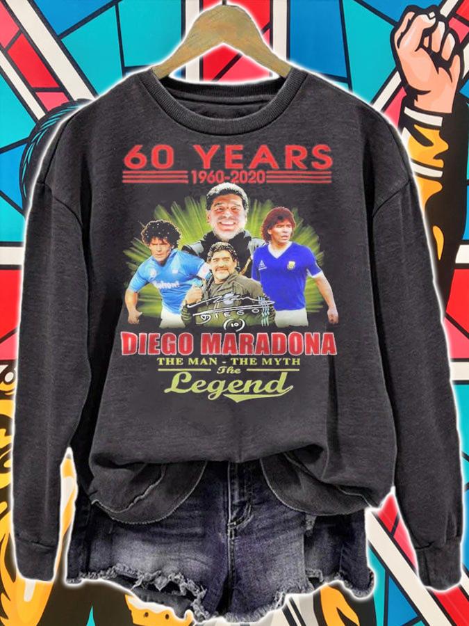 60 Years 1960-2020 Diego Maradona The Man The Myth The Legend Shirt t-shirt sweatshirt
