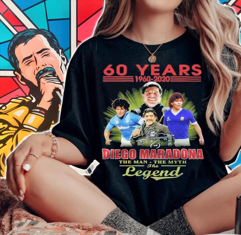 60 Years 1960-2020 Diego Maradona The Man The Myth The Legend Shirt t-shirt woman shirt