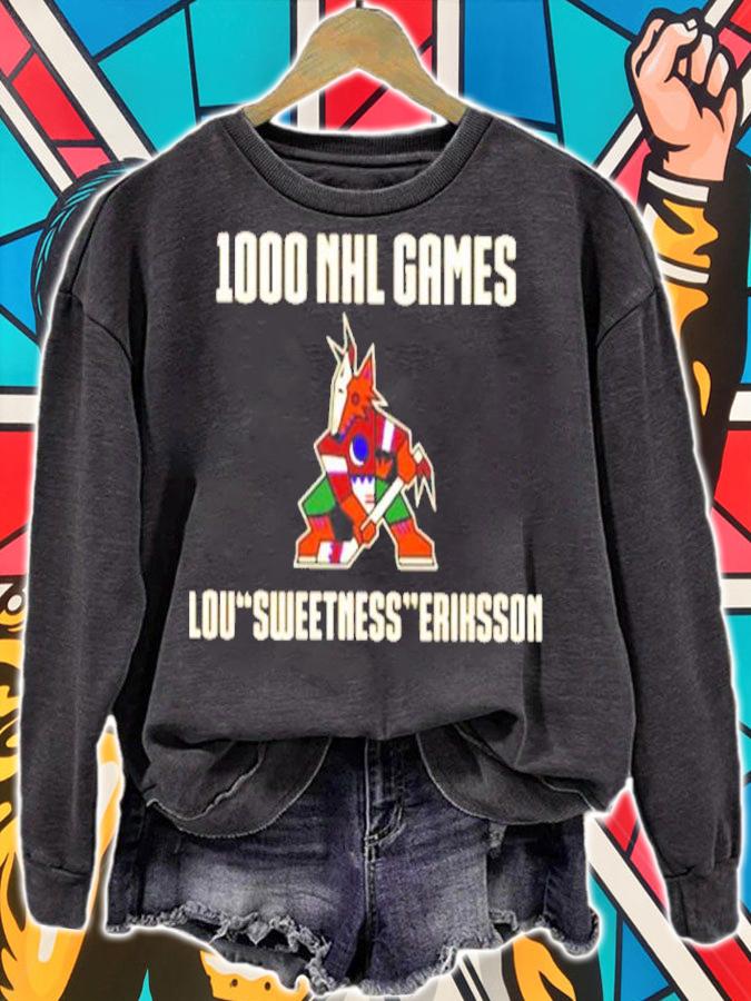 1000 Nhl Games Lou Sweetness Eriksson Shirt t-shirt sweatshirt
