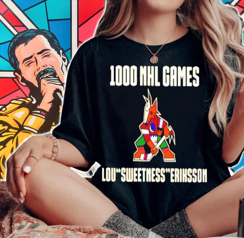 1000 Nhl Games Lou Sweetness Eriksson Shirt t-shirt woman shirt