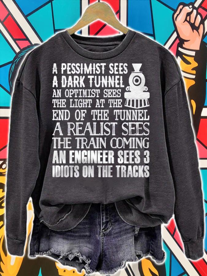 A Train, Engineer And 3 Idiots Funny Joke Shirt t-shirt