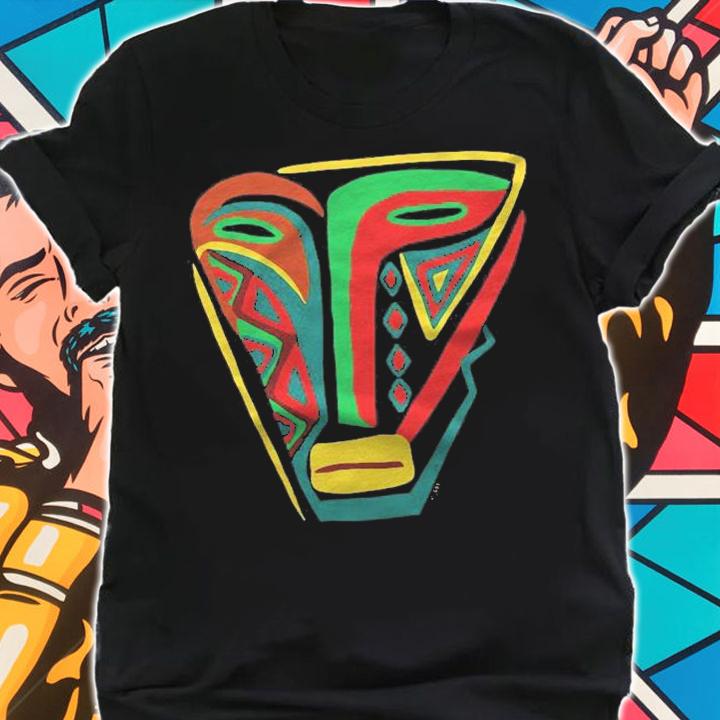 African Mask Outsider Art Abstract Graphic shirt t-shirt shirt