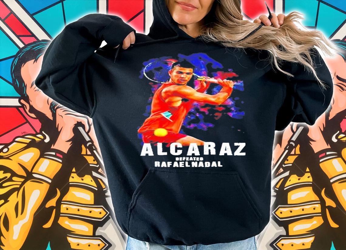 Alcaraz Defeated Rafael Nadal Finalist In Madrid History T-Shirt t-shirt hoodie