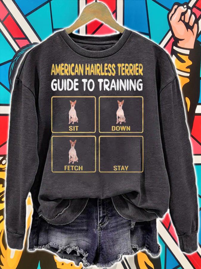 American Hairless Terrier Guide To Training Dog Obedience Shirt t-shirt sweatshirt