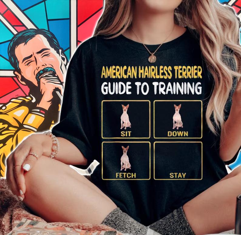 American Hairless Terrier Guide To Training Dog Obedience Shirt t-shirt woman shirt