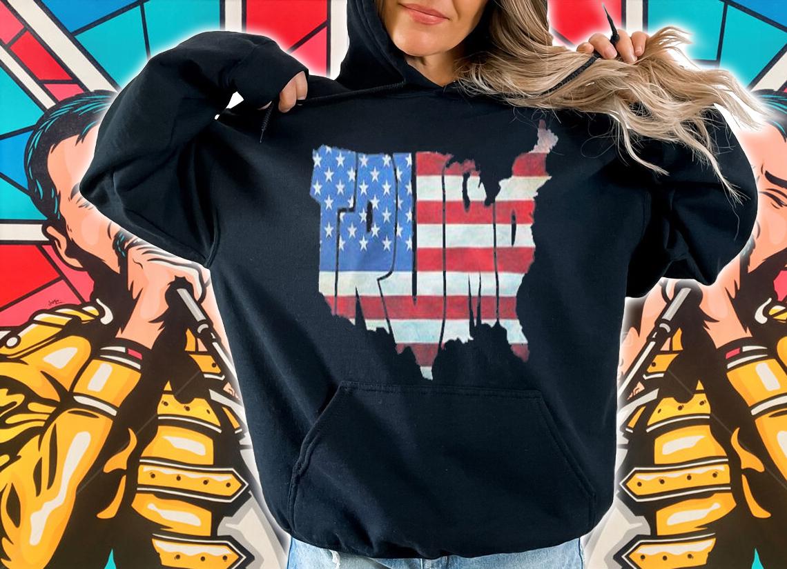 Anti Biden trump U.S Map Vintage United States Map American T-Shirt t-shirt hoodie