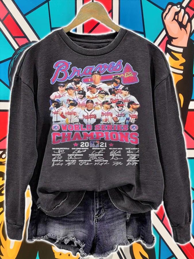 Atlanta Braves World Series Champions 2021 Signatures Shirt t-shirt sweatshirt