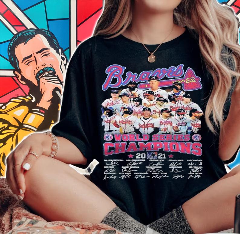 Atlanta Braves World Series Champions 2021 Signatures Shirt t-shirt woman shirt