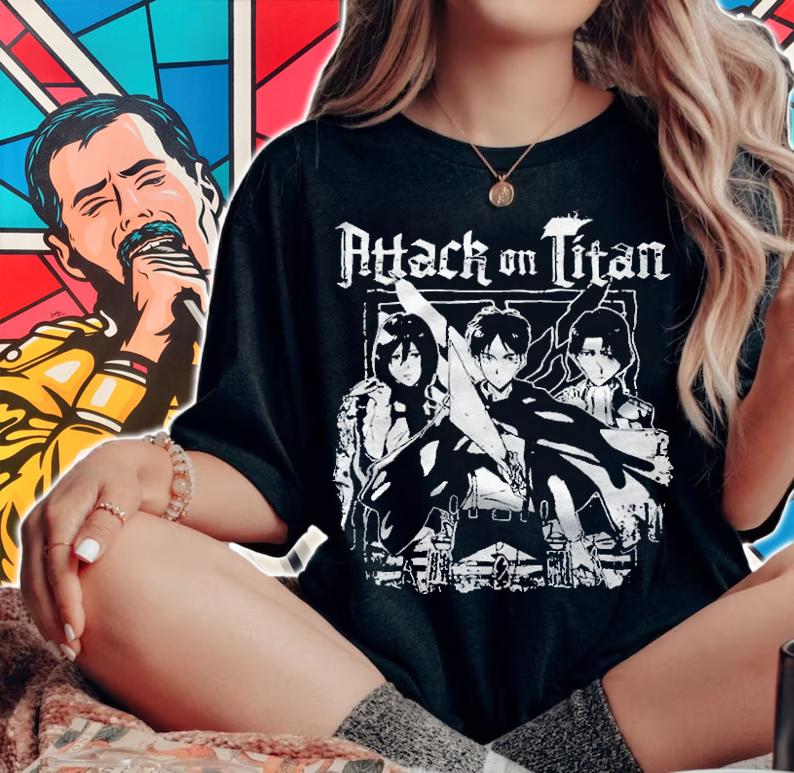 Attack on Titan Trio Crests T-shirt t-shirt woman shirt