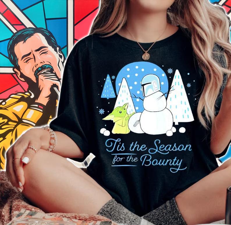 Baby Yoda Tis The Season For The Bounty Christmas Shirt t-shirt woman shirt