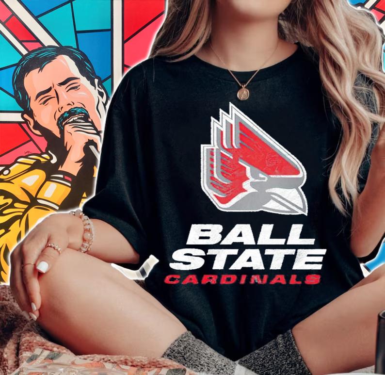 Ball State University Cardinals NCAA Jumbo Mascot Shirt t-shirt woman shirt