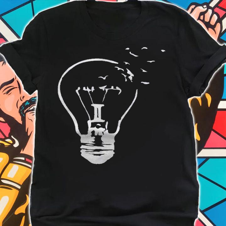 Broken Light Bulb With Escaping Birds Shirt t-shirt shirt