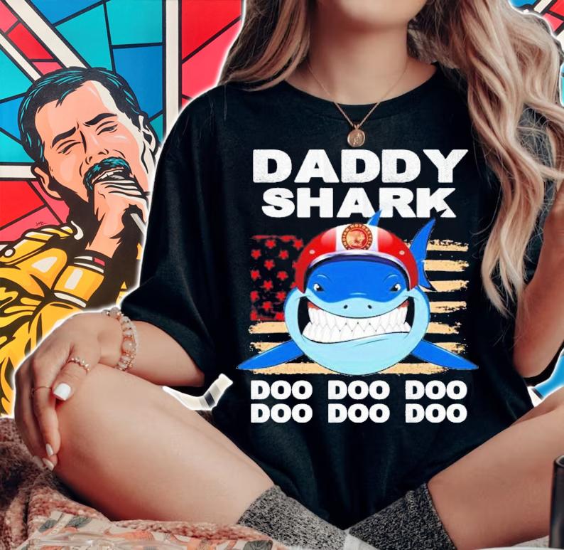 Indian Motorcycle 1901 Daddy Shark doo doo doo shirt t-shirt