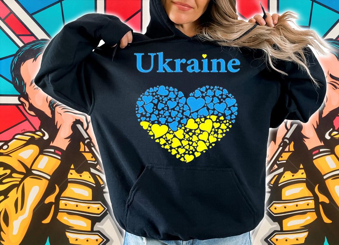 Pride Ukrainian Heart Flag Glory To Ukraine T-Shirt t-shirt