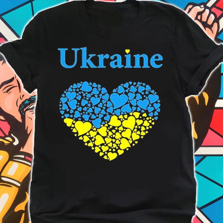 Pride Ukrainian Heart Flag Glory To Ukraine T-Shirt t-shirt