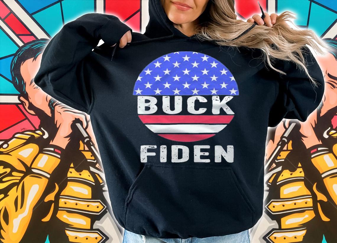 F Joe Biden buck Fiden USA Flag Anti President T-Shirt t-shirt