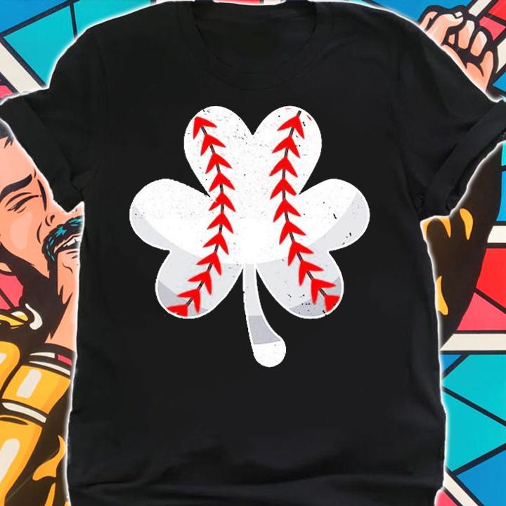 Four Leaf Clover Baseball Player Shamrock St Paddys Day T-Shirt t-shirt shirt