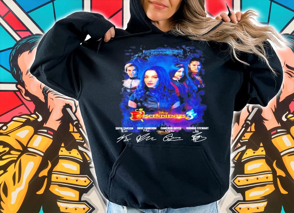 Los Hechizos Nacieron Para Romperse Disney Descendientes 3 Signatures Shirt t-shirt