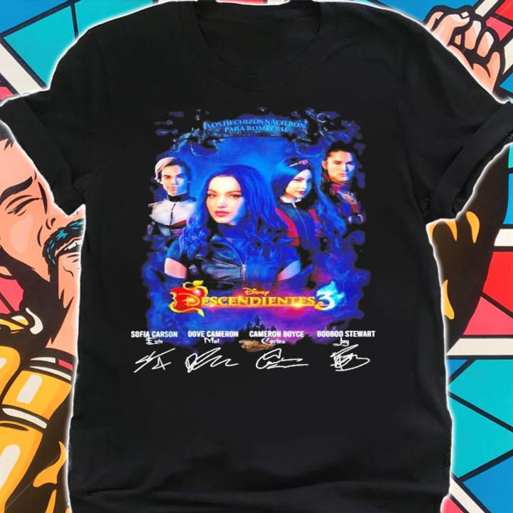 Los Hechizos Nacieron Para Romperse Disney Descendientes 3 Signatures Shirt t-shirt