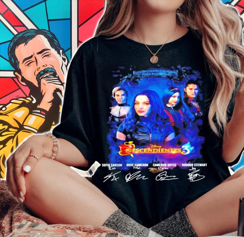 Los Hechizos Nacieron Para Romperse Disney Descendientes 3 Signatures Shirt t-shirt