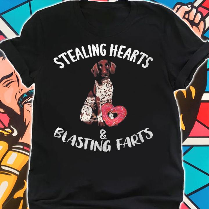 Stealing Hearts Blasting Farts German Shorthaired Pointer T-shirt t-shirt