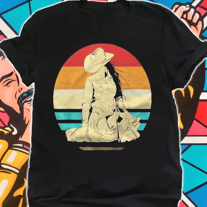 Western Riding Western Rider Riding Cowgirl Retro Vintage Shirt t-shirt shirt