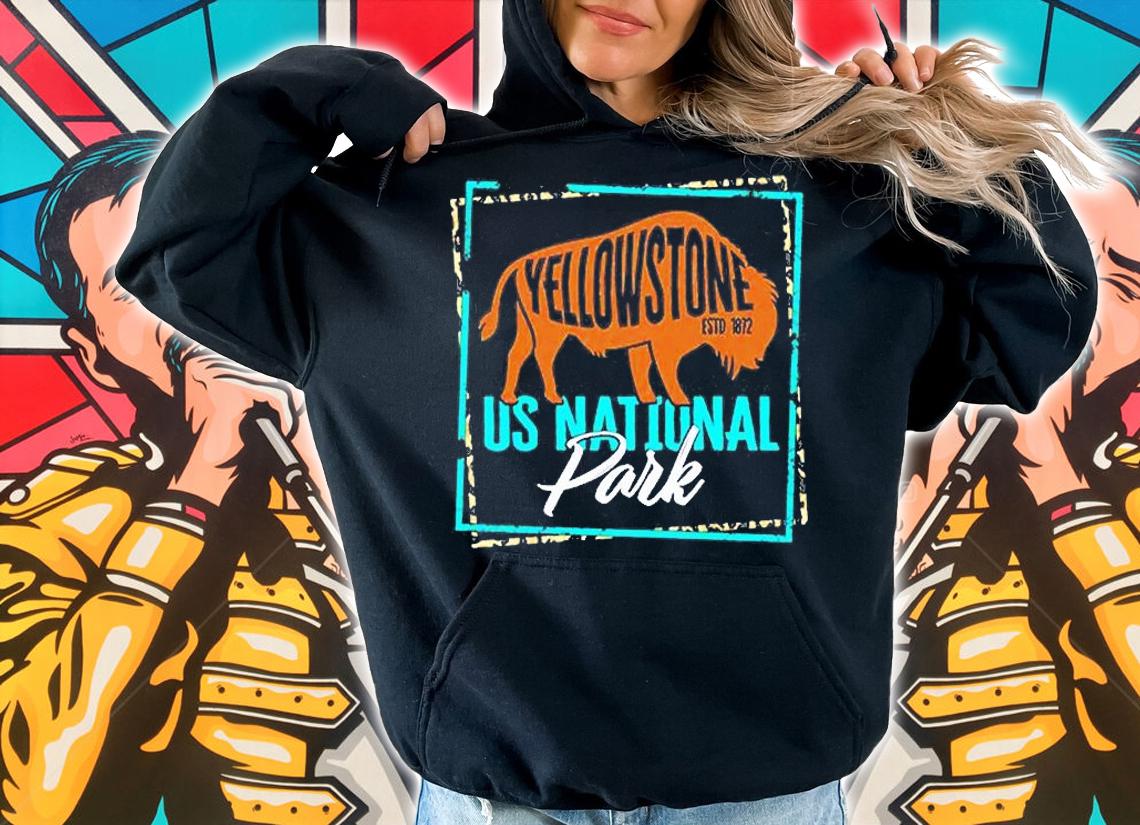 Yellowstone Bison Buffalo US National Park T-Shirt t-shirt hoodie