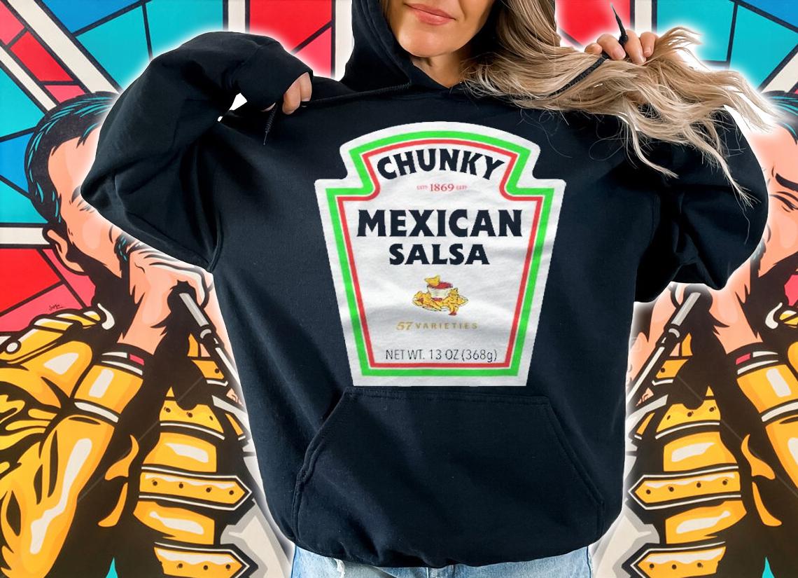 Halloween Matching Costume Chunky Mexican Salsa Bottle Label Shirt t-shirt