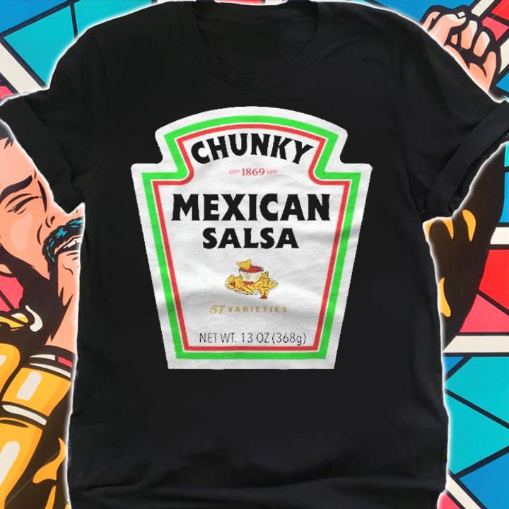 Halloween Matching Costume Chunky Mexican Salsa Bottle Label Shirt t-shirt