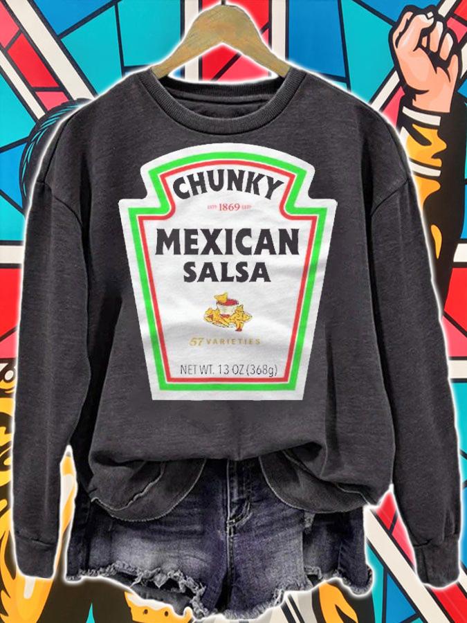 Halloween Matching Costume Chunky Mexican Salsa Bottle Label Shirt t-shirt