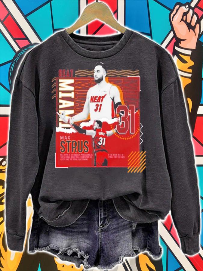 Max Strus Miami Heat Basketball Paper Poster Heat Shirt t-shirt sweatshirt