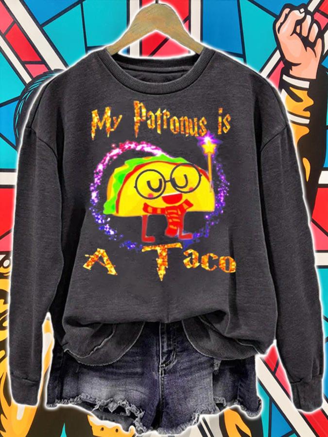 My Patronus Is A Taco Shirt Magic Gifts Tacos T-Shirt t-shirt sweatshirt
