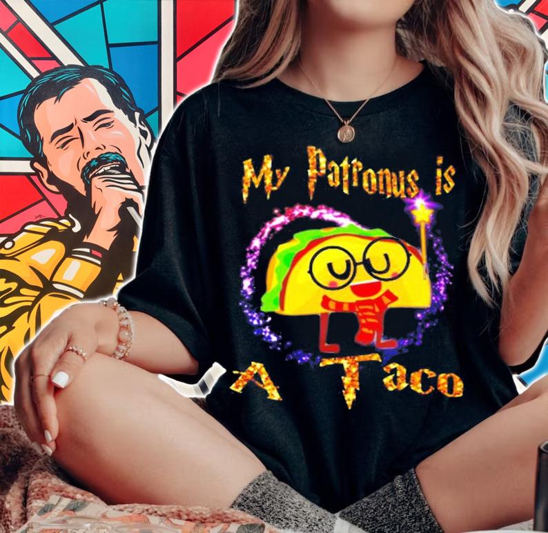 My Patronus Is A Taco Shirt Magic Gifts Tacos T-Shirt t-shirt woman shirt